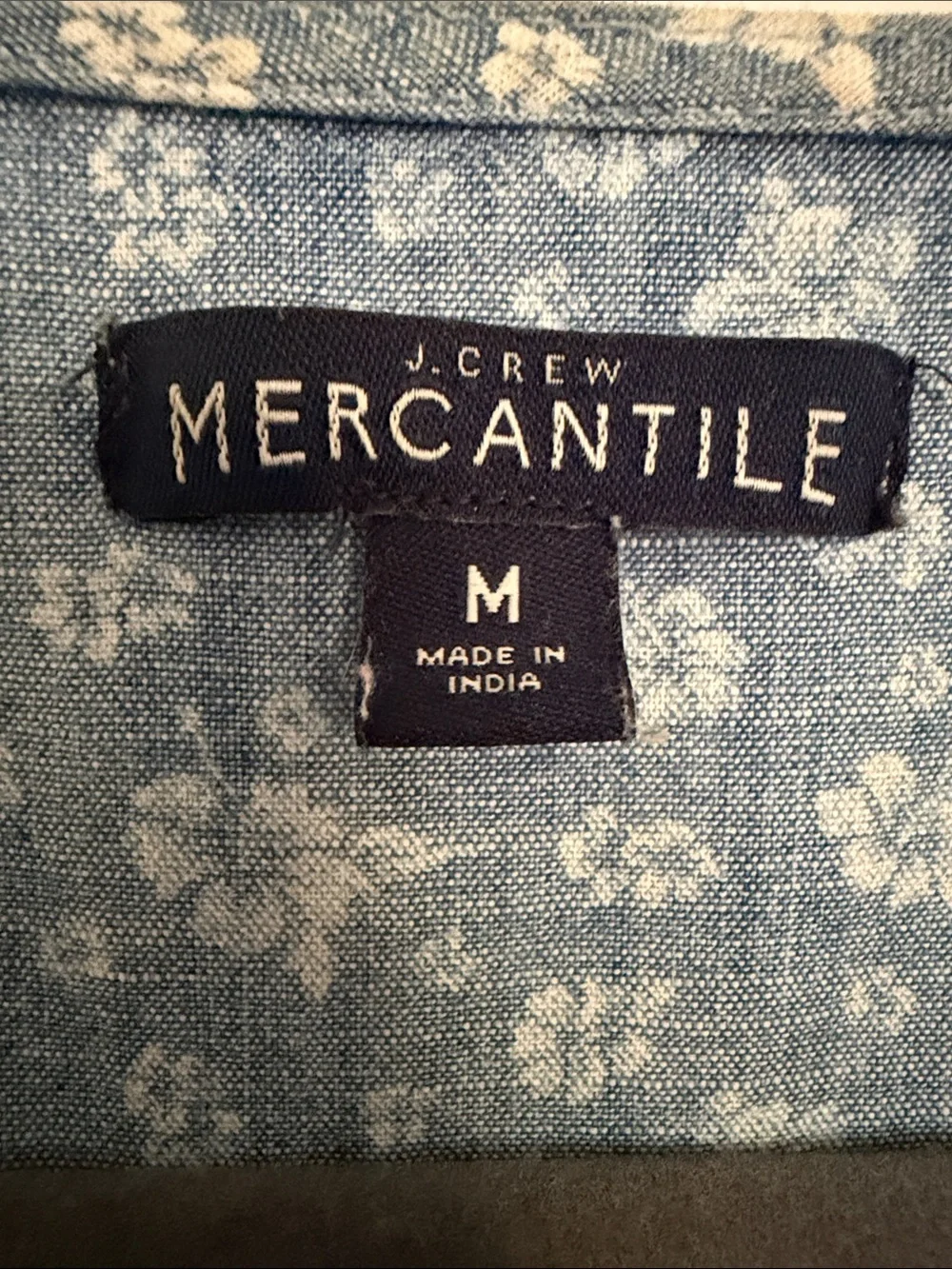 J. Crew Dusty Blue Floral Wrap-Style Dress